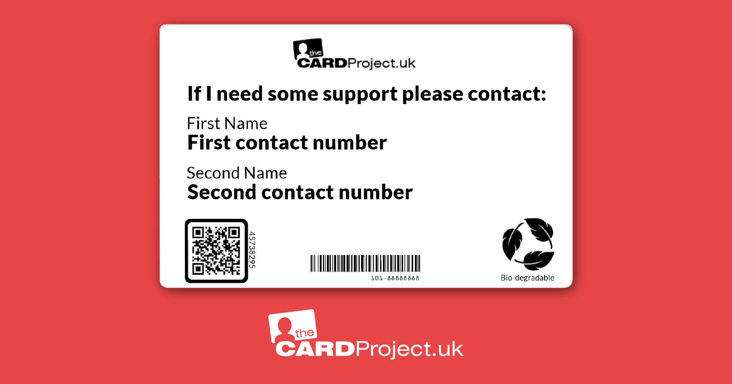 Sickle Cell Awareness Mono Medical ID Alert Card (REAR)
